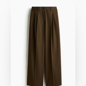 Brown Wide-Leg Trousers